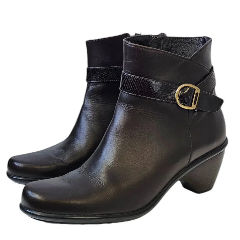 Dansko Womens Ryan Brown Leather Ankle Booties Size 41 US 10.5